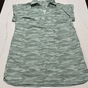 Vineyard Vines Olive Camouflage Midi Dress